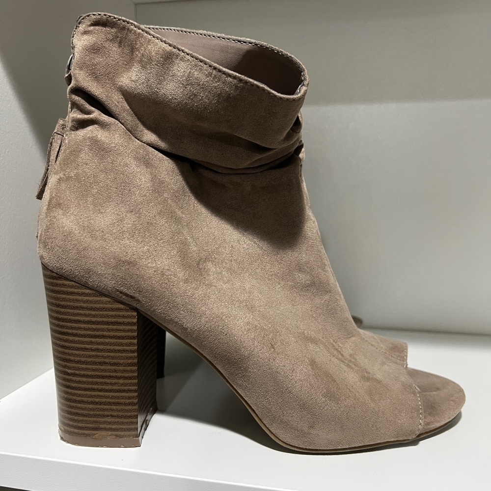 Taupe Suede Ankle Boots